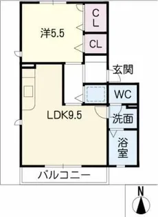 シャンティ【2階】の間取り
