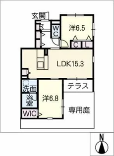 ガーデニアプレイス千種【1階】の間取り