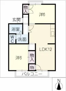 エクセル勝川【1階】の間取り