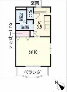 アフロディーテ川名【2階】の間取り