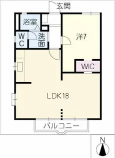 グリーンステージ白山A棟【2階】の間取り