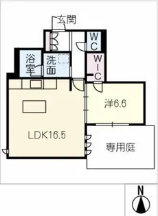 ペルテ植田【1階】の間取り