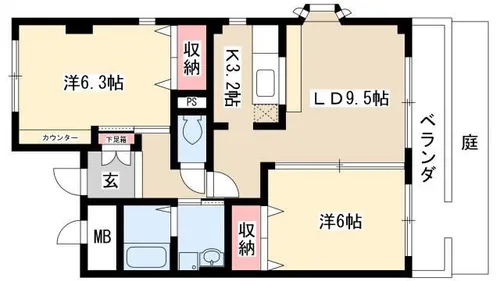 メゾン ド エトワール【1階】の間取り