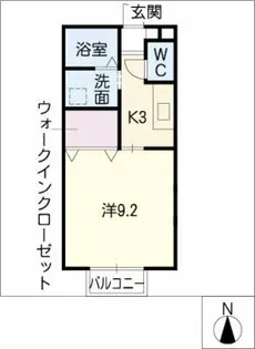 シャンブレ二村Ⅱ【2階】の間取り