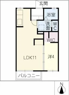 グリーンファーム.K A【2階】の間取り