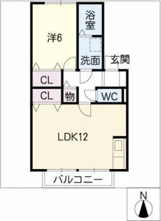グリーンヒルC棟【1階】の間取り