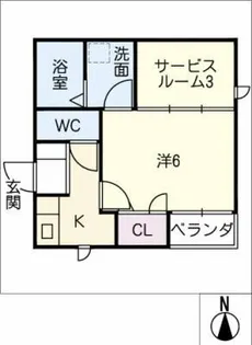 エトワール大宮【1階】の間取り
