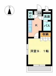 ボヌール鍋山【1階】の間取り