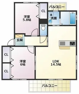 コンフォートハウス松井町【2階】の間取り