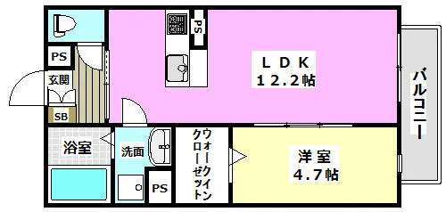スプランドゥール春日【102号室】の間取り