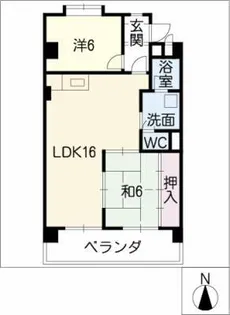 シャトウスサキⅡ【4階】の間取り