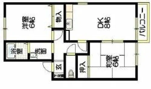セジュールF【2階】の間取り