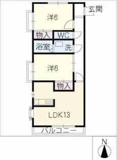 グランドール愛宕【2階】の間取り