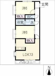 グランドール愛宕【2階】の間取り