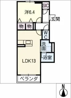レガートS八田【3階】の間取り