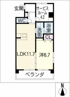 フォルトゥーナ浄水【2階】の間取り