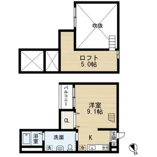 愛知県名古屋市緑区鳴海町字上汐田【アパート】の間取り
