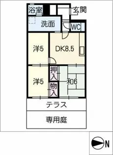 ライオンズマンション覚王山第2218号【2階】の間取り