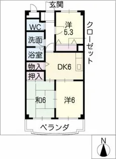 アルカディア中平【1階】の間取り