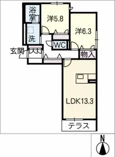 アルカンシエル【1階】の間取り