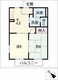 エステート宮脇【2階】の間取り