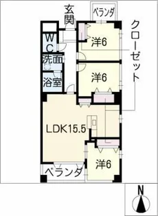 コモド覚王山【3階】の間取り