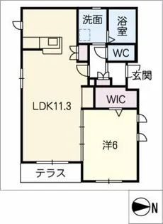 カーサ名城東【1階】の間取り