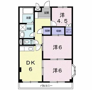 ソルジェンテ金剛【3階】の間取り