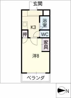 ハウスメイトⅡ【3階】の間取り