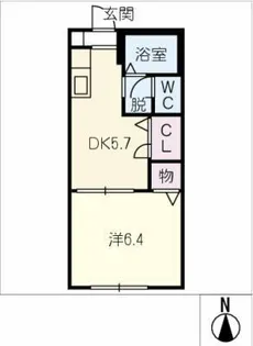 ディアス西石根 A【1階】の間取り