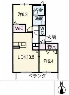 コーラル【3階】の間取り