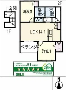 Sistina Ⅲ【2階】の間取り