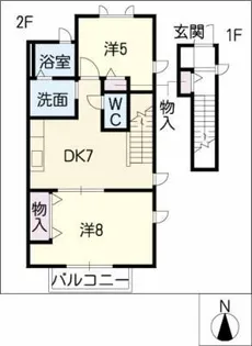 パープルベアーズⅠ【2階】の間取り