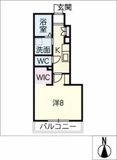 ドミール・リーブル【1階】の間取り