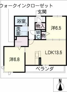 Life鳴海駅南【2階】の間取り