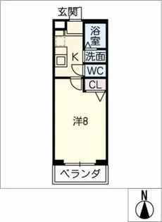 パークステイ鏡ヶ池【3階】の間取り