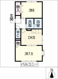 ヴァンベール泉【1階】の間取り