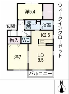 アトリオ金新田【1階】の間取り