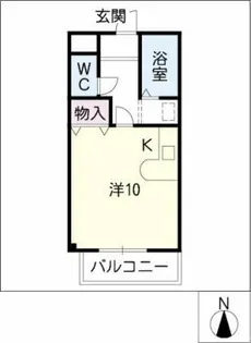 プラシードマンション明成【1階】の間取り