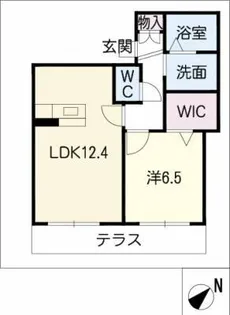 シャーメゾン休郷【1階】の間取り