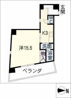 らく富士見【3階】の間取り