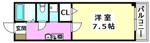 ラフィーネ筒井【1階】の間取り