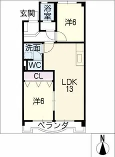 Shineパークサイド【2階】の間取り