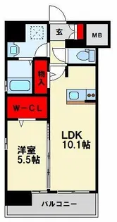 ザ・レジデンス黒崎駅南【10階】の間取り