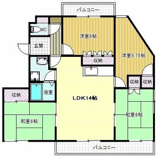 カーサ峰塚【3階】の間取り