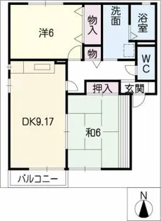 ファミーユ山池【1階】の間取り
