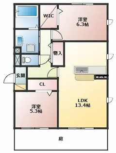 セレニティ Ⅲ【1階】の間取り
