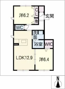 ヴィアソーレ A棟【1階】の間取り