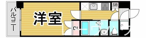 福岡県福岡市博多区中呉服町【マンション】の間取り