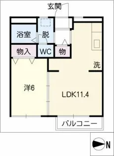 タウンコートⅡ【2階】の間取り